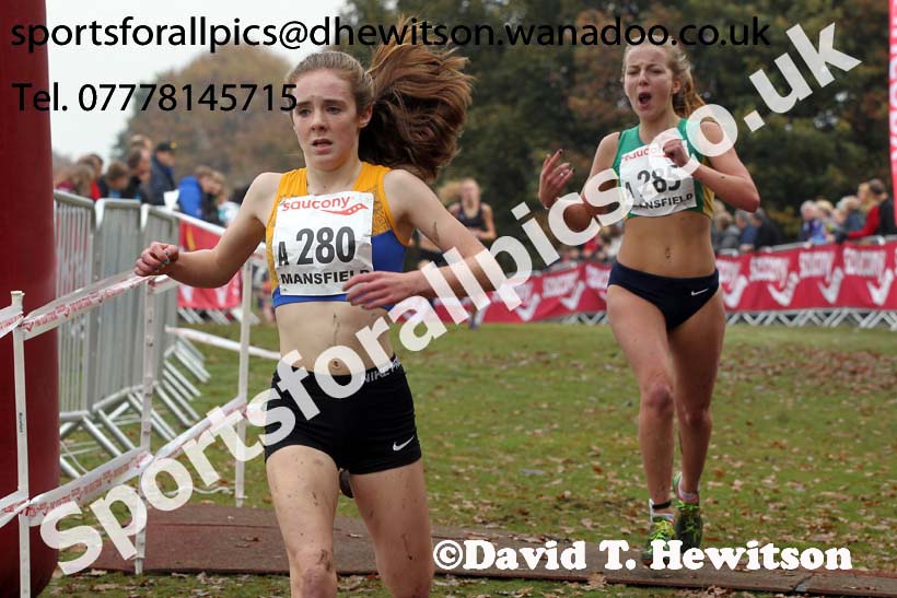 Women under-17s, National Cross Country Relays, Berry Park, Mansfield. Photo: David T. Hewitson/Sports for All Pics